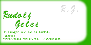 rudolf gelei business card